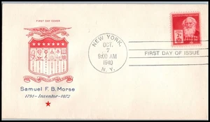 1940 Famous Americans Inventors Sc 891 Morse telegraph with Ross Engraving (11 - Picture 1 of 1