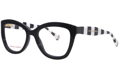 Carolina Herrera HER-0088 80S Eyeglasses Women's Black/White Full Rim 53mm - Image 1 of 4