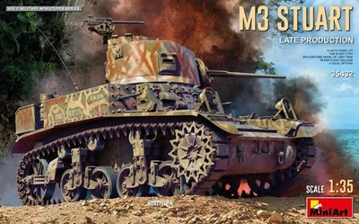 KIT MODELLINO MILITARE MINIART CARRO ARMATO M3 STUART LIGHT TANK SCALA 1:35 - Immagine 1 di 4