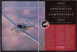 Cirrus Design SR20 2pg Print Ad 1998 Aircraft Aviation Promo Poster - Picture 1 of 3