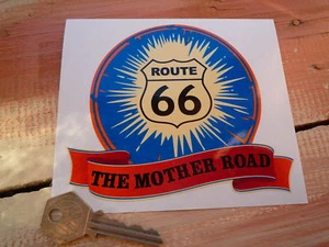 PEGATINA PARACHOQUES DE COCHE ROUTE 66 The Mother Road Car Años 60 Americana Road Trip EE. UU. Highway - Imagen 1 de 1