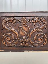 Beautiful Neo Renaissance carved panel in wood with Dragons  (1)