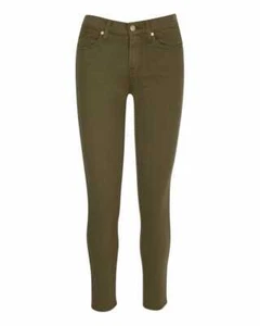 NWT 7 for All Mankind Gwenevere jeans skinny ankle jeans Dark Army green 27 - Picture 1 of 4