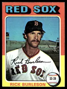 1975 Topps Mini #302 Rick Burleson RC Boston Red Sox VG-VGEX crease - Picture 1 of 2