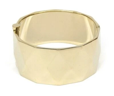 CHANEL Wide Bangle Coco Mark B17P Gold Arm Circumference 15 cm Width 3 cm Boxed - Image 1 of 4