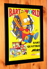 1991 The Simpsons Bart vs. the World SNES Sega Vintage Promo Poster / Ad Framed