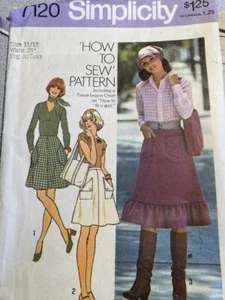 Vintage Simplicity Sewing Pattern 7120 – Misses’ Skirt in 2 Lengths & Bag - Picture 1 of 1