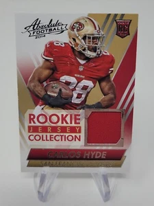2014 Panini Absolute Football #CH Carlos Hyde RC Jersey Patch Color Match - Picture 1 of 2