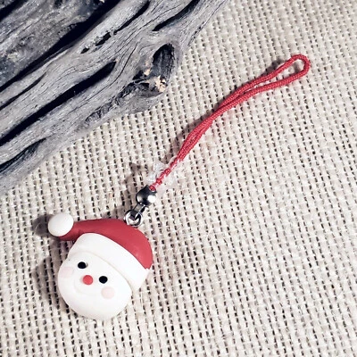 Handcrafted Fimo Clay Santa Claus Hat Christmas Zipper Pull - Image 1 of 3