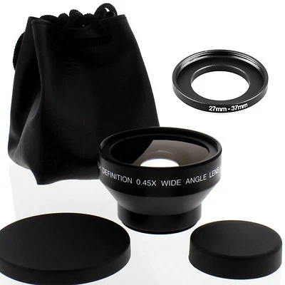Albinar HD 37mm 27mm Wide Angle Lens with Macro for Panasonic PV-GS50A Camcorder - Image 1 of 4