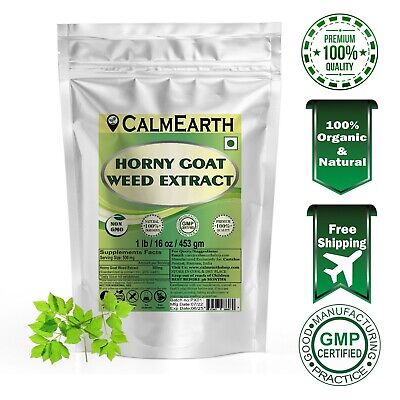 Calm Earth Horny Goat Weed Extract Powder 20% Icariin Pure • 10.05€