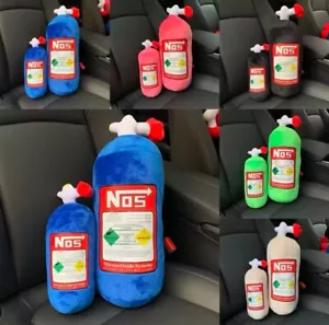 Car NOS Nitrous Oxide Bottle Tank Pillow Plush Neck Rest Gift Blue Pink Black - Picture 1 of 25