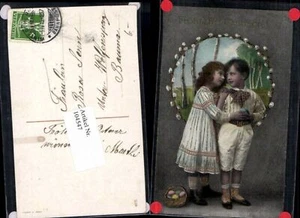 104547,Ostern Kinder Gold Druck - Picture 1 of 1