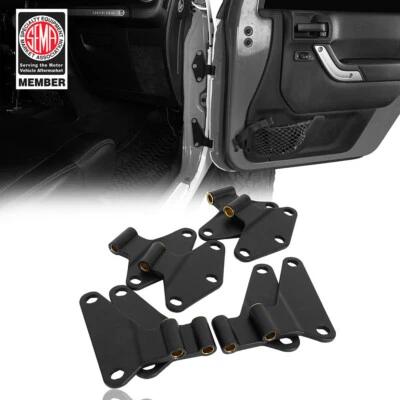 Juego de 8 bisagras de puerta de carrocería de acero Hooke Road para Jeep Wrangler JK 2007-2018 Foto 1 de 4