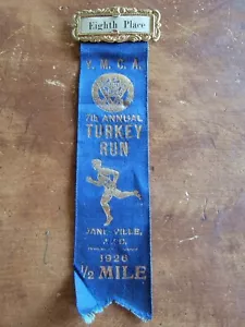 YMCA 7. jährliche Turkey Run Janesville WI Vintage 1926 Spur & Feldband - Bild 1 von 4