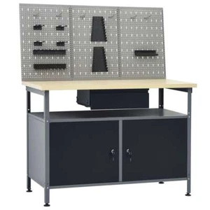 Banco de Trabajo con Tres Paneles Pared Herramientas Mesa Estable vidaXL - Imagen 1 de 7
