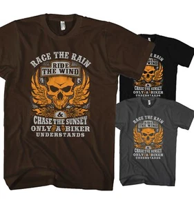 Herren T-Shirt Genuss des Mottradfahrens in Vollendung Biker Tour BR20420 - Imagen 1 de 1