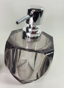Liquid Soap Lotion Dispenser Modern Acrylic for Body Wash Facial Cleanser Gray - Picture 1 of 8