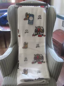 NWT LIFE IS GOOD FLEECE OVERSIZED THROW ..JAKE AND ROCKET..."FOOTBALL TAILGATE" - Picture 1 of 4