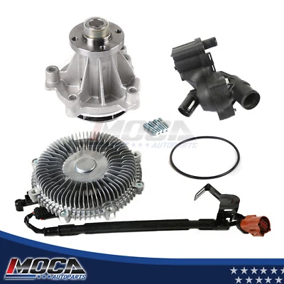 Water Pump Fan Clutch Thermostat for 06-10 Ford Explorer Mercury Mountaineer 4.6 - Image 1 of 4