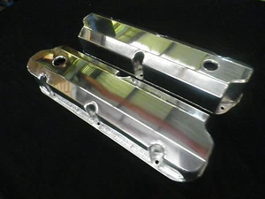 VALVE COVERS FABRICATED POLISHED ALUMINIUM FORD WINDSOR ( 4413 ) - Picture 1 of 1