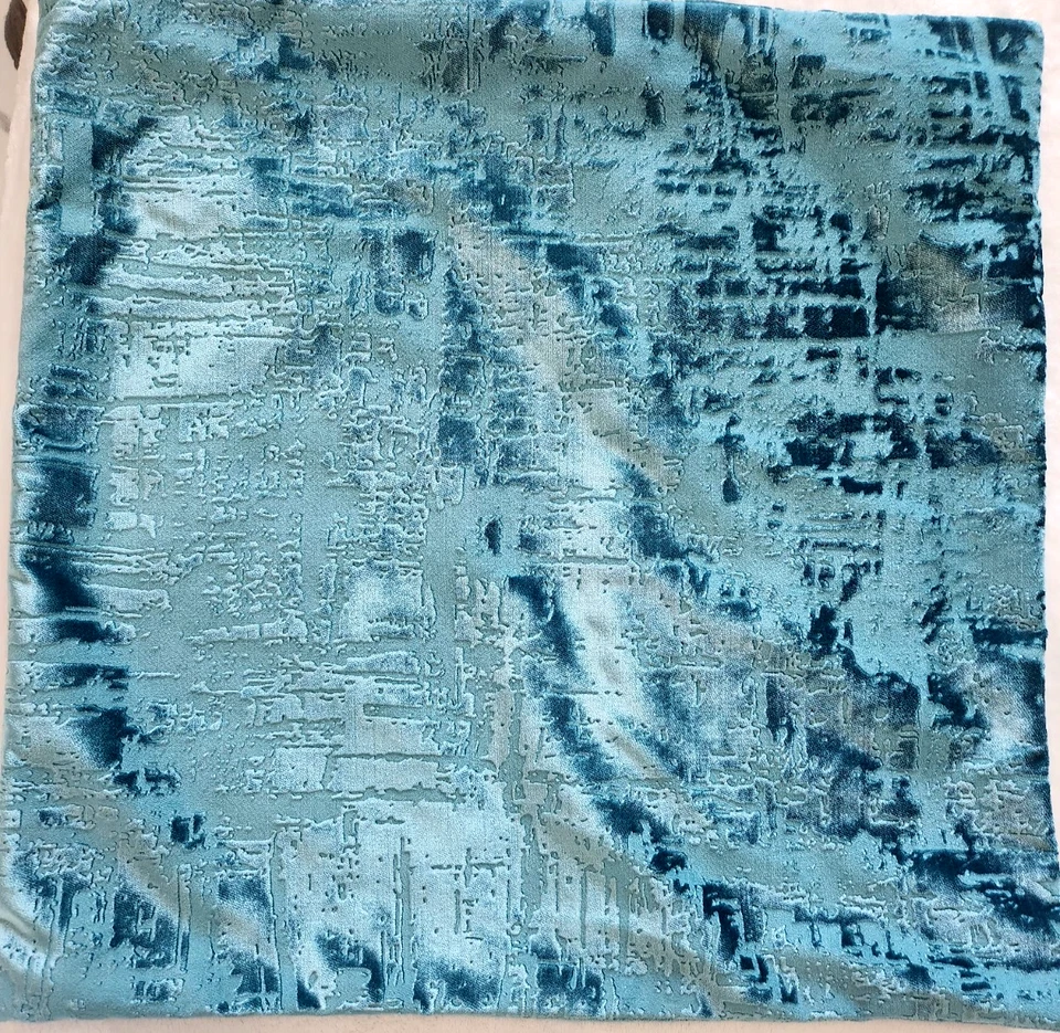 Z Gallerie Throw Pillow Covers, Teal Blue, 20" Square, Abstract Design, Set of 4 - Image 1 of 4