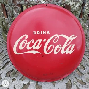 Antique Coca-Cola Coke 16" Button Light signs of wear untouched original 1 of 2 - Picture 1 of 9