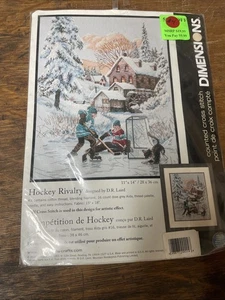 Dimensions Counted Cross Stitch Kit Hockey Rivalry Design #35194 NEW SEALED - Picture 1 of 2