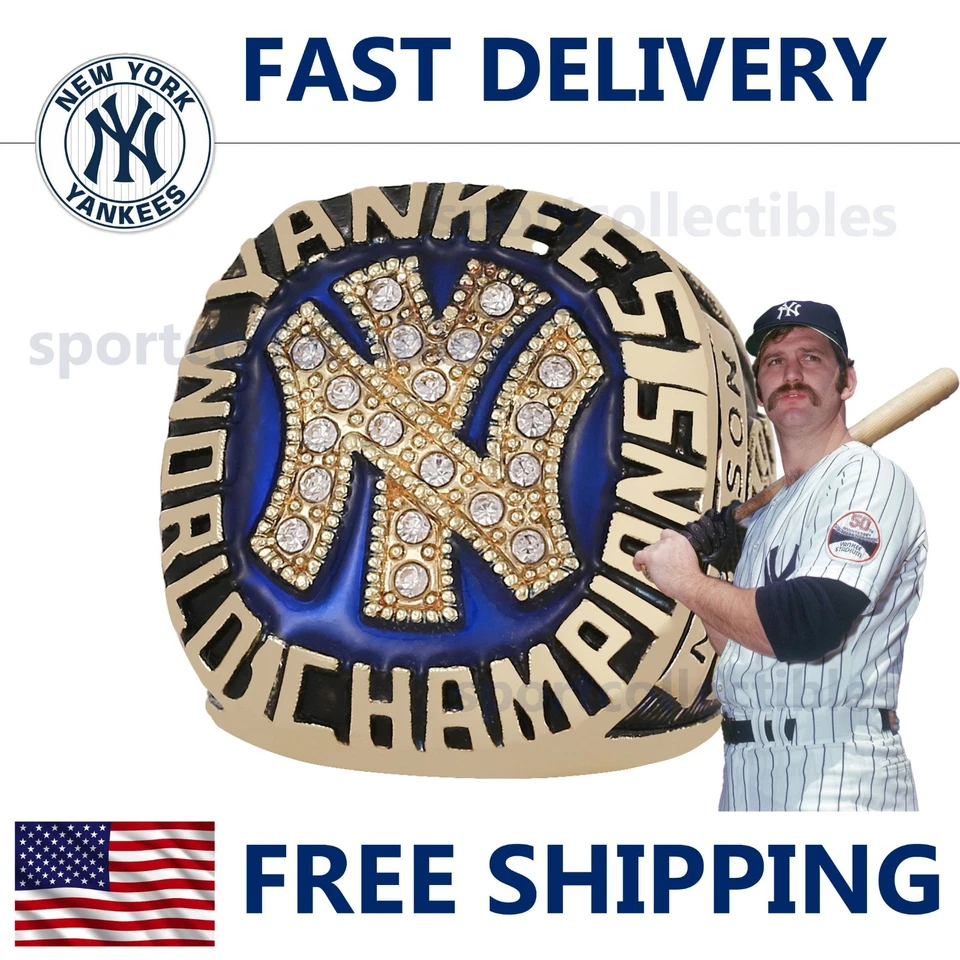 NEW YORK YANKEES 1977 NY Yankees World Series Ring - MUNSON #15 - Fan Gift - MLB Replica Ring