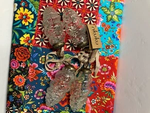 nkuku Kohl Bauble Clear Anique Set of 4 Ornaments - Picture 1 of 14