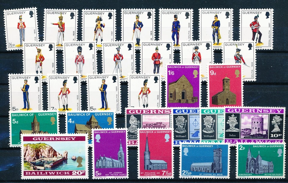 LS64140 Guernsey churches soldier uniforms fine lot MNH - Image 1 of 1