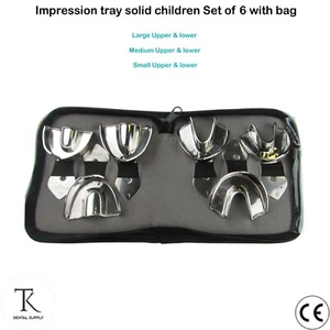 DENTAL CUBETAS DE IMPRESIÓN METALIC RIM LOCK IMPRESSION TRAY SET OF 6 - WITH BAG - Imagen 1 de 4