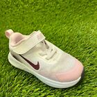 Nike WearAllDay Boys Size 8C Pink White Walking Athletic Running Shoes Sneakers