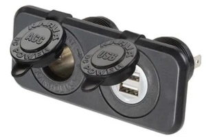 NARVA FLUSH MOUNT ACCESSORY & USB SOCKET 81144BL - Picture 1 of 2