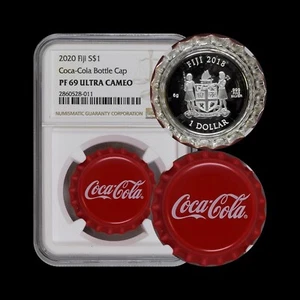 FIJI. 2020, Dollar, Silver - NGC PF69 - Coca-Cola, Original RARE 🥤 - Picture 1 of 5