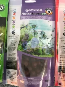 Gamma Nutrashots Nutri&Vitality Complete&Algae Colour Freshwater Aquarium Fish - Picture 1 of 6