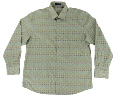 Camisa de vestir para hombre Alan River XL azul multicolor manga larga abotonada Foto 1 de 4