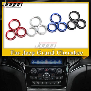 AC Air Condition Button Knob Ring Trims For Jeep Grand Cherokee 2014 2015-2021 - Picture 1 of 13