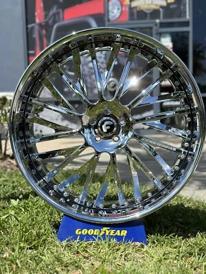 CAJA FORGIATO PROVETTI 26" CHEVY ACABADO CROMADO RUEDAS DE TRES PIEZAS SOLO OFERTA Foto 1 de 4