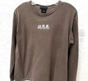 WH001-Women’s Long sleeve embroidered North Carolina Flowered Tee Large - Picture 1 of 3