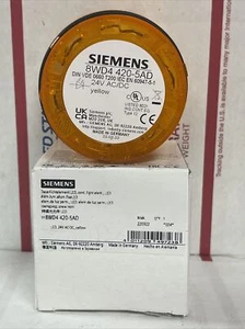 NEW Siemens 8WD4 420-5AD Continuous Light Element Yellow LED 24V AC/DC - Picture 1 of 3