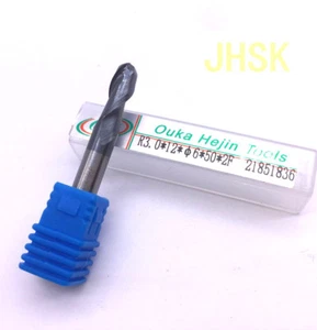 1pc R3.0×12×Φ6×50×2F 6mm shank 2 Flute Ball nosel End Mill Cutter HRC45° - Picture 1 of 3