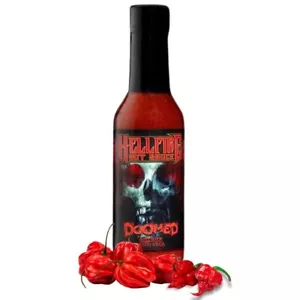 Hellfire Doomed Hot Sauce Hottest Sauce in the World Spiked with 6.66 Million... - Picture 1 of 9
