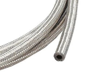 Various Lengths of 6mm (1/4") Fuel Hose Stainless Steel Braided SAE30R6/R7 -BG51 - Bild 1 von 1