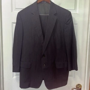 Ermenegildo Zegna 100% Wool Suit 2-Button Dark Gray 50 / 38x30 Pleated Neimans - Picture 1 of 15