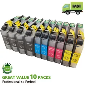 10 Ink Cartridges for Brother LC233 DCP-J4120DW MFC-J4620DW MFC-J5720DW - Picture 1 of 3