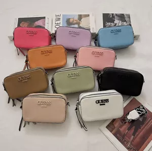 Borsa Guessone tracolla piccola quadrata lettera tinta unita donna casual bag uk - Foto 1 di 25