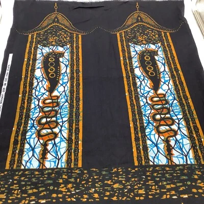 African Lakhani Tanzania Cotton Super Wax 905 Fabric Stained Glass Window Panels - Image 1 of 4