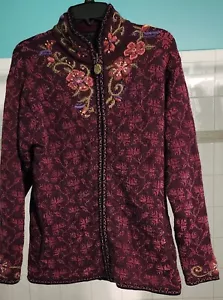 Vintage 2004 Icelandic Design Wool Zip Up Sweater Size Small - Picture 1 of 8