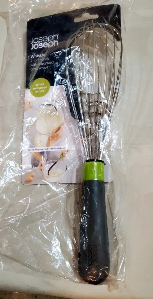 Joseph Joseph Whiskle 2 in 1 Whisk With Integrated Bowl Scraper Cooking Kitchen